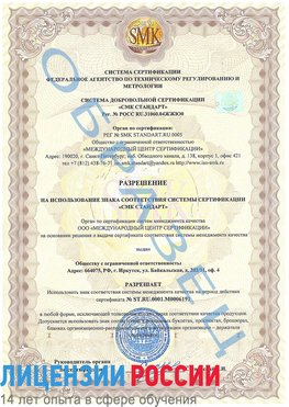 Образец разрешение Кулебаки Сертификат ISO 50001